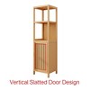 VANIRROR Bamboo Bathroom Storage Floor Cabinet, Tall 5 Tiers Shelving Unit Tower  Rack For Bathroom, Living Room, Laundry, 30.34*15.96*9.85", Natural - 4 of 4