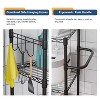 LunaLulinlk 3-Tier Storage Wire Rack Metal Storage Shelf Heavy Duty Shelf With Wheels For Home,Black - 3 of 4