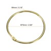 Unique Bargains Carbon Steel Loose Leaf Binder Snap Shower Curtain Rings 6 Pcs - 2 of 4