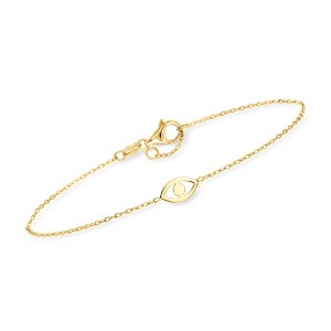 Pure Collection by Ross-Simons Italian 14kt Yellow Gold Evil Eye Bracelet - 1 of 3