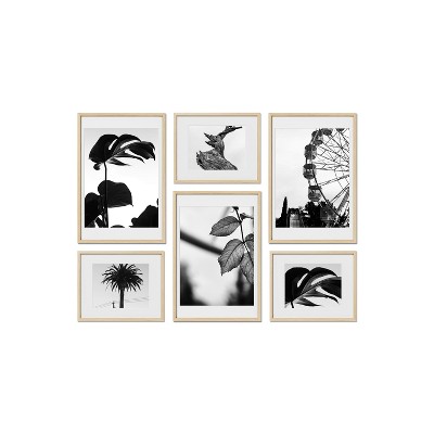 Haus and Hues Cambridge Gallery Wall Frame Set with Real Glass and Mat