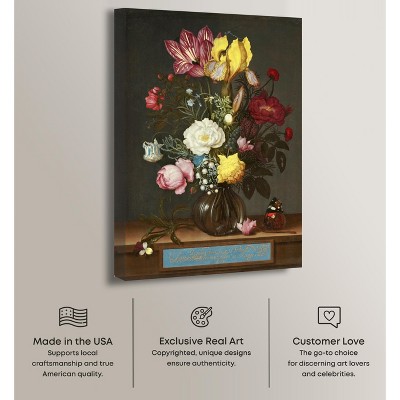 Ambrosius Bosschaert The Elder Bouquet Floral Canvas Wall Art