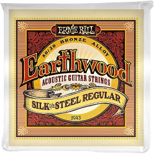 Ernie Ball 2043 Earthwood 80/20 Bronze Silk and Steel Acoustic Guitar Strings - 1 of 2