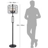 65"H BLACK INDUSTRIAL WIRE CAGE FLOOR LAMP W/ EDISON BULB(1PCS/CNT)(4.88/24.68) - 3 of 4