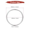 Unique Bargains 316 Stainless Steel Multi-Purpose Welded Heavy Duty O Rings for Crafts Silver - 3 of 4