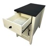 FONTOI End Table Farmhouse End Table with Drawer and Barn Door Cabinet for Living Room and Bedroom Featuring Rustic Finish, Black, 23.6"*15.8"*32.3" - 3 of 4