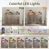 Wooden Dressers with 5 Drawers for Bedroom Closet Bedside,Tall Wood Chest of Drawers with Charging Station & LED Lights - 4 of 4