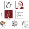 Canvas Wall Art Poster Prints Set of 4 12x12 Inch Christmas Decor Home Office Farmhouse Style Merry Xmas Tree Painting - 3 of 4