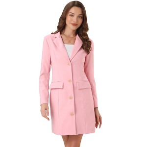 INSPIRE CHIC Women's Casual Notched Lapel Collar Office Work Blazer Dress - 1 of 4