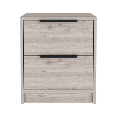 NicBex 2 Drawers Dresser for Bedroom,Chest of Drawers with Black Metal Handle Design,Freestanding Dresser,Storage Dressers for Bedroom