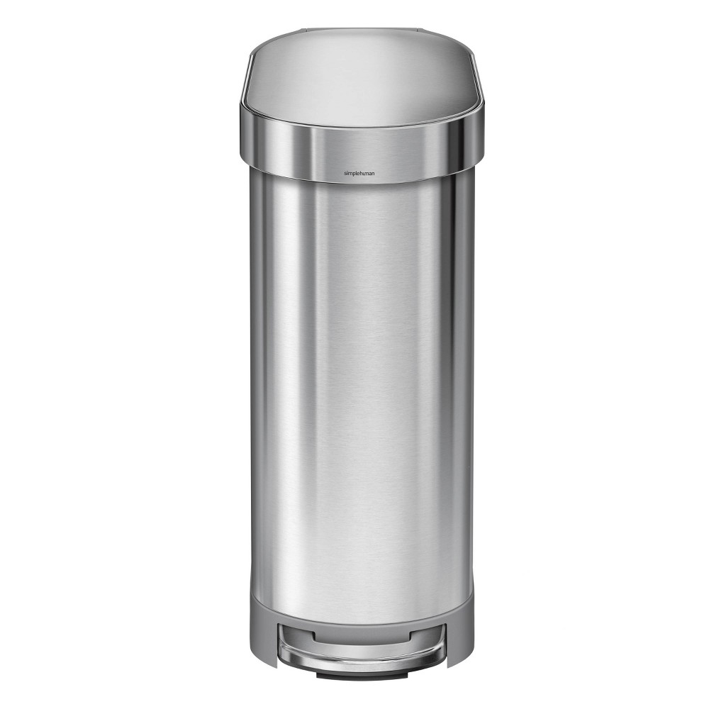 simplehuman 45 ltr Slim Step Trash Can Stainless Steel