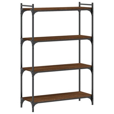 vidaXL Bookcase Storage Bookshelf Display Book Cabinet Engineered Wood - Brown Oak 31.5" 47.2"