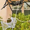 Wrapables 16ft Giant Triangular Spider Web Kit with Cobwebs and 5ft Large Spider + 20 Small Spiders, Indoor Outdoor Haunted House Halloween Decor - 4 of 4