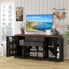 KTMBDW Modern Farmhouse Sideboard Buffet Cabinet, Barn Doors Buffet Storage Cabinet with Drawers and Shelves, Wood Coffee Bar for Kitchen - 4 of 4