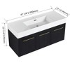 ChicFurnit Bathroom Vanities Modern Vanity with Sleek Design and Ample Storage for Bathroom Spaces, Black,47.3”*18.1”*22.4" - 3 of 3