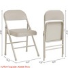 Office 2 Pack/4 Pack Outdoor Folding Chairs, Portable Stackable Foldable Chairs w/ Padded Cushion & Back, Commercial Seat w/ Metal Frame - 3 of 4