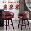360 Degree Swivel Bar Stools, Counter Height Barstools, Modern Upholstered Bar Stools 2 pack - 2 of 4