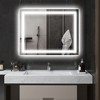 Vynxaria Modern LED Bathroom Mirror, Backlit & Front-Lit, Adjustable Color Temperature, 35"x28" - 4 of 4