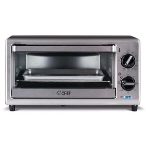 Commercial Chef CHTO2010S Toaster Oven, 0.4 Cubic Feet, Stainless Steel - 1 of 4