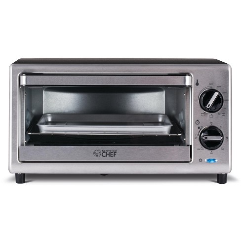 Commercial Chef CHTO2010S Toaster Oven, 0.4 Cubic Feet, Stainless Steel - image 1 of 4