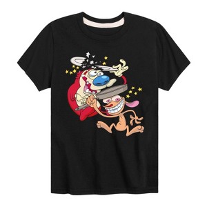 Boys' - Ren & Stimpy - Smashing Time Short Sleeve Graphic T-Shirt - 1 of 4