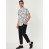 Lars Amadeus Men's Short Sleeves Polka Dots Button Down Dress Shirt - 4 of 4