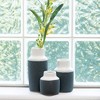 Sullivans Set of 3 Ceramic Vase 7"H, 5.25"H & 3.75"H White and Black - 2 of 4