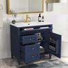 JUJABU 36'' Modern Bathroom Vanity with Sink, Dual-Drawer Storage Cabinet & Tip-Out Drawer - 4 of 4