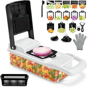 Attop 12-in-1 White Vegetable Chopper – 8-Blade Multifunctional Slicer/Dicer with Container for Potatoes, Tomatoes & Onions - 1 of 4