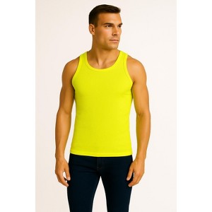 Galaxy By Harvic Men's Heavyweight Ribbed Tank Top - 1 of 4