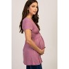 Pinkblush PinkBlush Mauve Draped Front Maternity/Nursing Top - 2 of 4