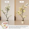 Artificial Magnolia Tree, Faux Flower Plant with Realistic Leaves for Indoor Outdoor Home Office Decor, White - 4 of 4