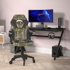 Flash Furniture X10 Gaming Chair Racing Office Computer PC Adjustable Chair with Flip-up Arms and Transparent Roller Wheels - 2 of 4