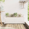 vidaXL Garden Planter White 35.4"x12.2"x12.2" Solid Wood Pine - 3 of 4