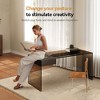 Gaoyangjiaju 53.14 Inch Tempered Glass Desk with Storage Drawers for Home Office - 4 of 4