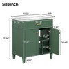 NicBex 30" Bathroom Vanity with Sink, Bathroom Cabinet Storage, 1 Soft Closing Cabinet Doors with Adjustable Shelf for Bathroom, Green - 2 of 4