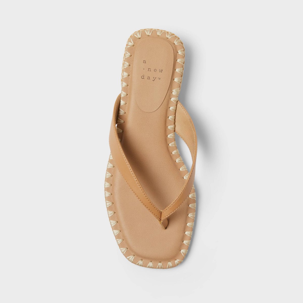 Женские туфли A New Day Women's Berkely Square Toe Thong Heels - A New Day™ Natural 7 — фото 3
