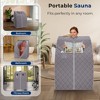 SereneLife Portable Infrared Sauna—One-Person Home Spa for Detox, Stress & Fatigue Reduction with Foot Pad Heating Mat (SLISAU10GRY) - 4 of 4