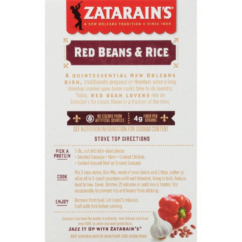 Zatarain&#39;s New Orleans Style Original Red Beans and Rice Mix - 8oz, 2 of 6