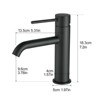 PAGED Single Hole Bathroom Sink Faucet,Stainless Steel Single Handle Bathroom Faucets for Home Sinks - 3 of 4