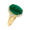 Ross-Simons 4.80 Carat Emerald Ring With Diamond Accents in 18kt Gold Over Sterling - 3 of 4