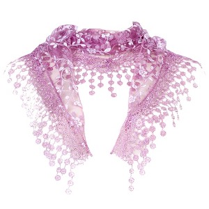 INSPIRE CHIC Lace Mantilla Tulle Triangle Head Covering Church Veil Scarves 1Pc - 1 of 4