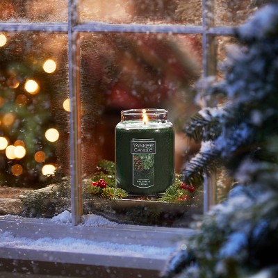 22oz Green Balsam & Cedar Scented Jar Candle