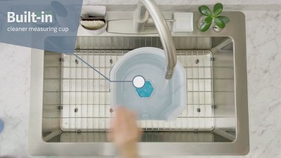 Casabella Clean Water Spin Mop System With Extra Refill | 2-Bucket Design, Pedal Spinner, Scraper Tool