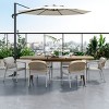 Outdoor Dining Chair Set of 2, Wicker Rattan Woven Patio Arm Chair, Backyard Poolside Balcony Chair with Waterproof Seat Cushions-Cuddlewood - 3 of 4