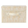 Aoibox Set of 2 Decorative Storage Boxes with Lid Gold Metallic Fabric Collapsible Bins with Handles for Home Closet - 2 of 4
