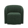 Green Swivel Barrel Accent Chair, Upholstered 360° Rotating Armchair for Living Room, Bedroom, Office, or Waiting Area – No Assembly Needed - 2 of 4