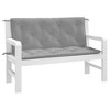 vidaXL Garden Bench Cushions 2pcs Gray 47.2"x19.7"x2.8" Oxford Fabric - 3 of 4