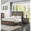 ORRD Oak Finish Nightstand with 2 Drawers, Paper Veneer Bedside Table for Bedroom Furniture - 2 of 4