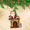 Huras Family 7.5 Inch The Holly Hearth Santa Fireplace Tree Tree Ornaments - 2 of 4